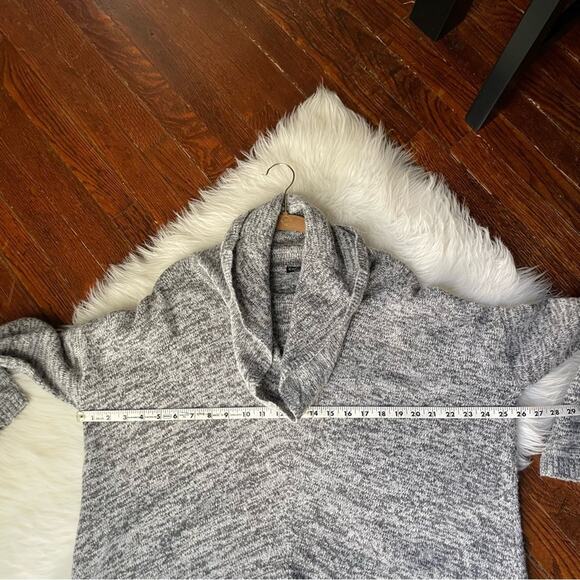 Heather Grey Cowl Neck Sweater Oversized Boxy Fit - Picture 6 of 6